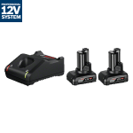 Set acumulatori 2 x GBA 12V 6.0Ah + GAL 12V-40