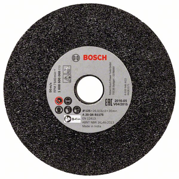 1608600068_bo_pro_u_f_1_1184134.jpg Disc de slefuire pentru polizor drept 125 mm, 20 mm, 20 - imagine 1