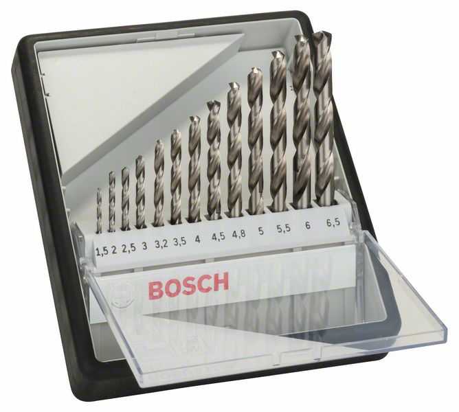 2607010538_bo_pro_u_a_1_845023.jpg Set de 13 burghie pentru metal Robust Line HSS-G, 135°, 1,5 - 6,5 mm - imagine 1
