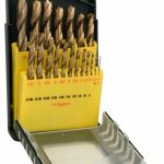 Set de 19 burghie HSS-TiN pentru metal