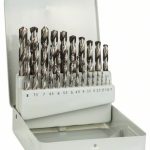 Set de 25 de burghie pentru metal HSS-G, DIN 338, 135° In caseta metalica, 1 - 13 mm