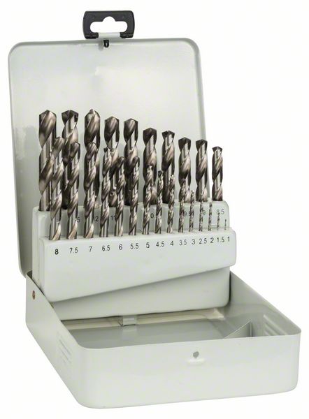 2607018727_bo_pro_u_a_1_845088.jpg Set de 25 de burghie pentru metal HSS-G, DIN 338, 135° In caseta metalica, 1 - 13 mm - imagine 1