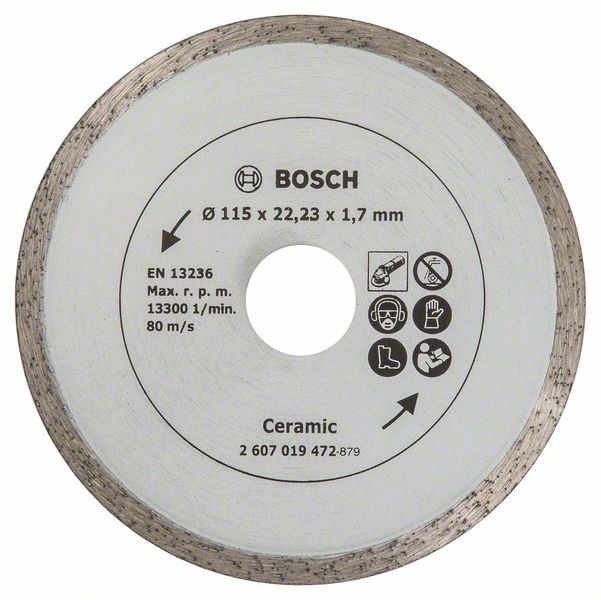 Disc de taiere diamantat pentru placi ceramice, Ø 115 mm Disc de taiere diamantat pentru placi ceramice, Ø 115 mm