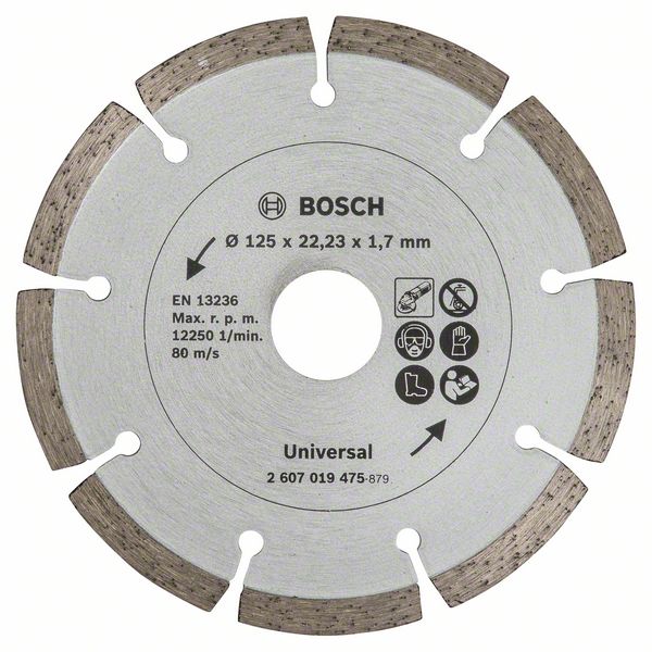 Disc de taiere diamantat pentru materiale de constructii, Ø 125 mm Disc de taiere diamantat pentru materiale de constructii, Ø 125 mm