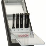 Set de burghie diamantate pentru gaurire umeda Robust Line, 6 - 14 mm, 4 bucati