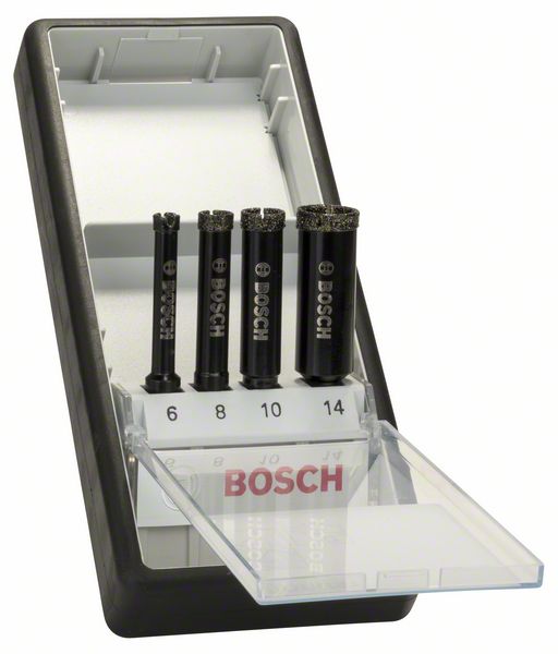 2607019880_bo_pro_u_a_1_845706.jpg Set de burghie diamantate pentru gaurire umeda Robust Line, 6 - 14 mm, 4 bucati - imagine 1