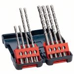Set de 8 burghie cu ciocan SDS plus-3, Tough Box, 6 - 10 mm