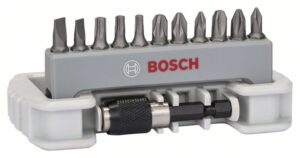 Set Bosch de capete de surubelnita de 11 de bucati, cu suport de burghiu PH/PZ/T/S