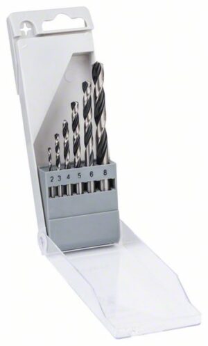 Set de burghie Bosch elicoidale HSS PointTeQ 2 - 8 mm, 6 bucati