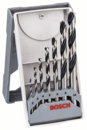 Set de burghie Bosch elicoidale HSS PointTeQ, Mini-X-Line 2 - 8 mm, 7 bucati