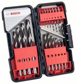 Set de burghie elicoidale HSS PointTeQ ToughBox 1 - 10 mm, 18 bucati