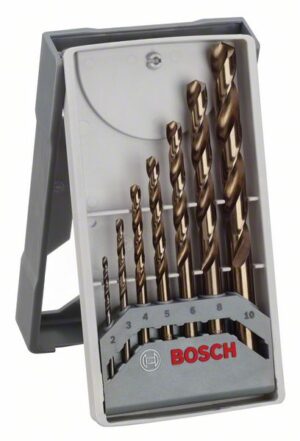 Set de 7 burghie Bosch pentru metal Mini-X-Line HSS-Co, 135°, 2 - 10 mm
