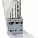Set Bosch de 5 burghie pentru metal HSS-G, DIN 338, 2 - 6 mm