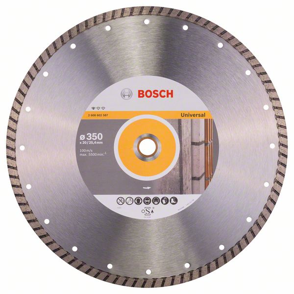 Disc diamantat Standard Universal Turbo 350x20/25,40x3x10 mm Disc diamantat Standard Universal Turbo 350x20/25,40x3x10 mm