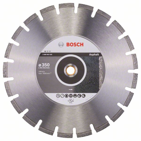 Disc diamantat Standard pentru asfalt 350 x 20/25.40 x 3.2 x 10 mm Disc diamantat Standard pentru asfalt 350 x 20/25.40 x 3.2 x 10 mm