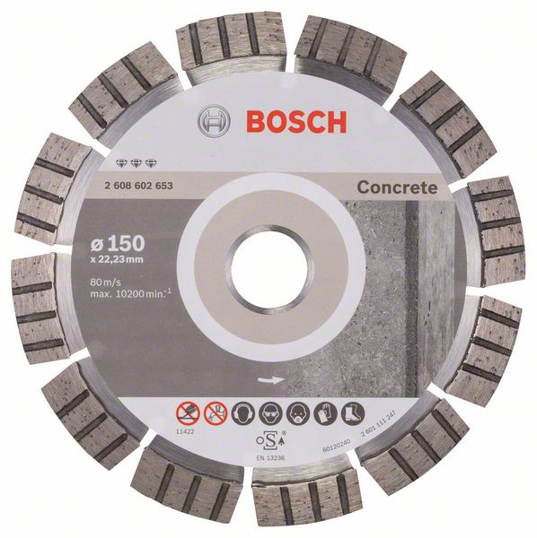 Disc diamantat Best pentru beton 150 x 22,23 x 2,4 x 12 mm Disc diamantat Best pentru beton 150 x 22,23 x 2,4 x 12 mm