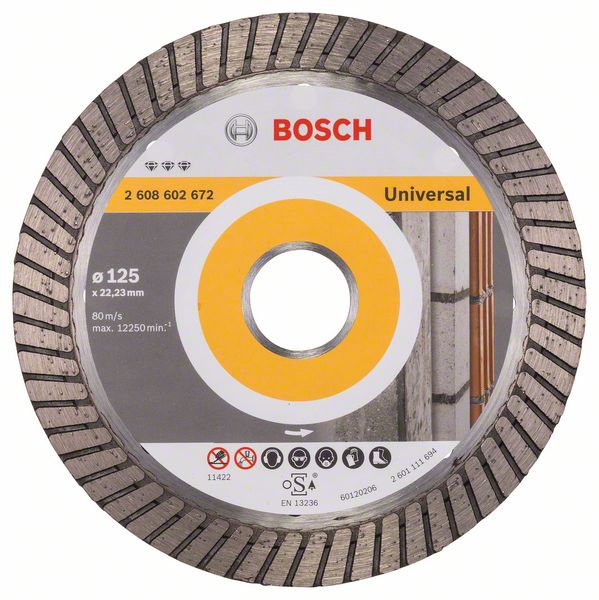 Disc diamantat Universal Turbo 125x22,23x22x12-mm Disc diamantat Universal Turbo 125x22,23x22x12-mm