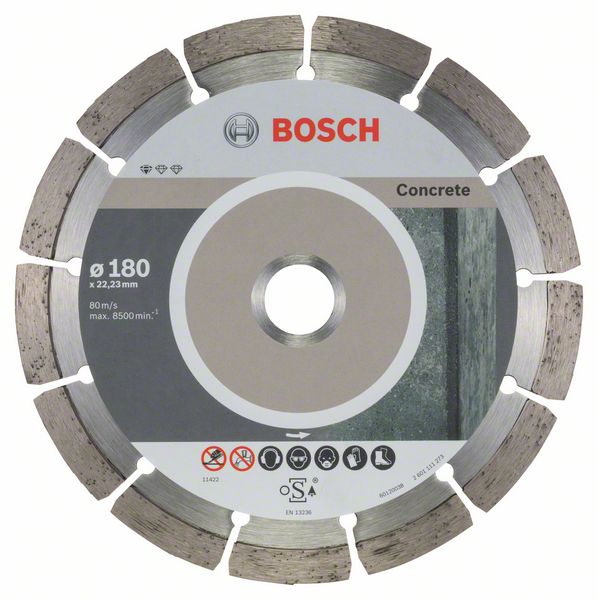 Disc diamantat Standard pentru beton 180 x 22,23 x 2 x 10 mm Disc diamantat Standard pentru beton 180 x 22,23 x 2 x 10 mm
