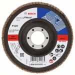 Disc de slefuire evantai X431, Standard for Metal 115 mm 22,23 mm granulatie 120