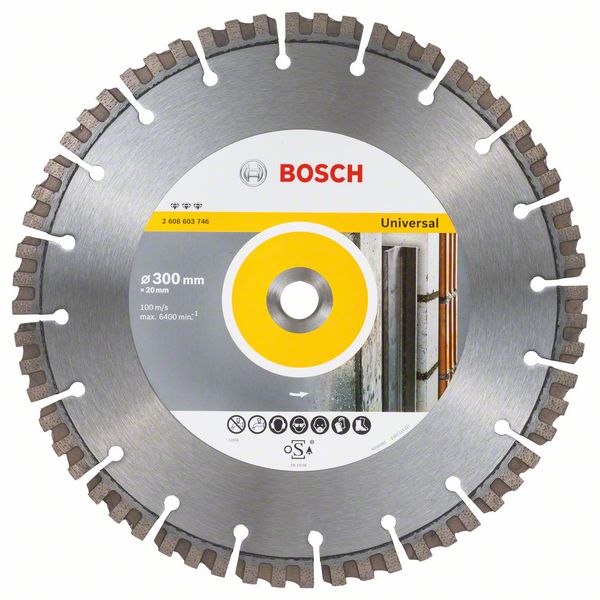 Disc diamantat Bosch Best Universal 300 x 20,00 x 2,8 x 15 Disc diamantat Bosch Best Universal 300 x 20,00 x 2,8 x 15