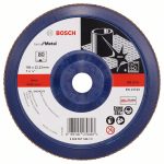 Disc de slefuire evantai X571, Bosch Best metal D= 180 mm; G= 80, drept