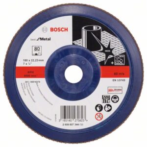 Disc de slefuire evantai X571, Bosch Best metal D= 180 mm; G= 80, drept