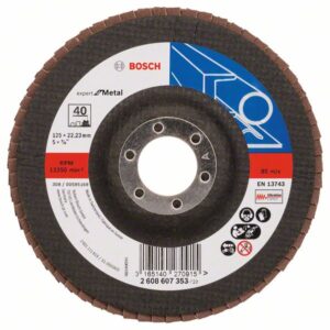 Disc de slefuire evantai X551, Bosch Expert metal D= 125 mm; G= 40, cu degajare