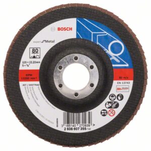 Disc de slefuire evantai X551, Bosch Expert Metal D= 125 mm; G= 80, cu degajare
