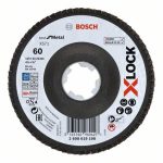 Discuri de slefuire evantai X-LOCK, versiunea Inclinata, placa cu fibre, Ø 115 mm, G 60, X571, Best for Metal, 1 buc.