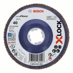 Discuri de slefuire evantai X-LOCK, versiunea dreapta, placa din plastic, Ø 115 mm, G 40, X571, Best for Metal, 1 buc