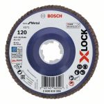 Discuri de slefuire evantai X-LOCK, versiunea dreapta, placa din plastic, Ø 115 mm, G 120, X571, Best for Metal, 1 buc