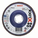 Discuri de slefuire evantai X-LOCK, versiunea dreapta, placa din plastic, Ø 125 mm, G 60, X571, Best for Metal, 1 buc