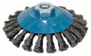 Perie conica Bosch , sarma cu noduri 115 mm otel