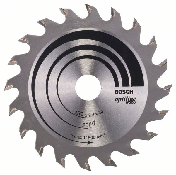 Panza fierastrau circular Optiline Wood 130 x 20/16 x 2,4 mm 20 T Panza fierastrau circular Optiline Wood 130 x 20/16 x 2,4 mm 20 T