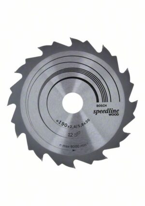 Panza fierastrau circular Speedline Wood 190mm x 30 x 2,4 mm 12T