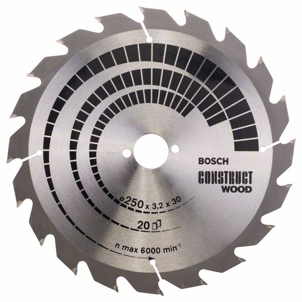 2608641774_bo_pro_u_f_1_773211.jpg Panza de ferastrau circular Construct Wood 250 x 30 x 3,2 mm; 20 - imagine 1