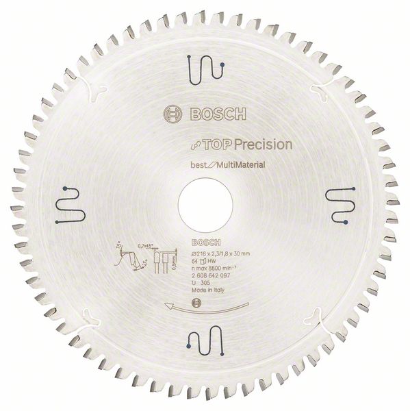 2608642097_bo_pro_u_f_1_843339.jpg Panza de ferastrau circular Top Precision Best for Multi Material 216 x 30 x 2,3 mm, 64 - imagine 1