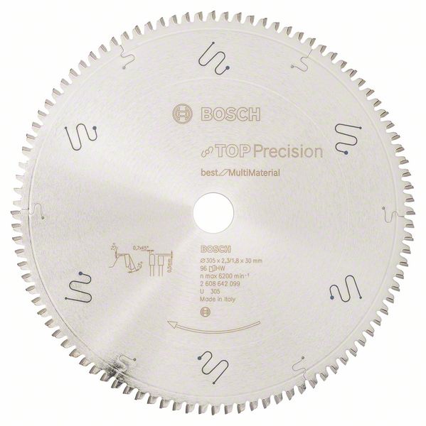 2608642099_bo_pro_u_f_1_843351.jpg Panza de ferastrau circular Top Precision Best for Multi Material 305 x 30 x 2,3 mm, 96 - imagine 1