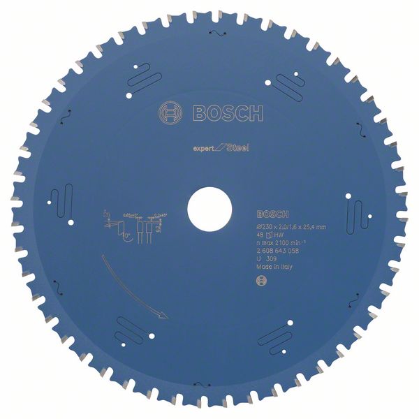 2608643058_bo_pro_u_f_1_877060.jpg Panza de ferastrau circular Expert for Steel 230 x 25,4 x 2,0 mm, 48 - imagine 1