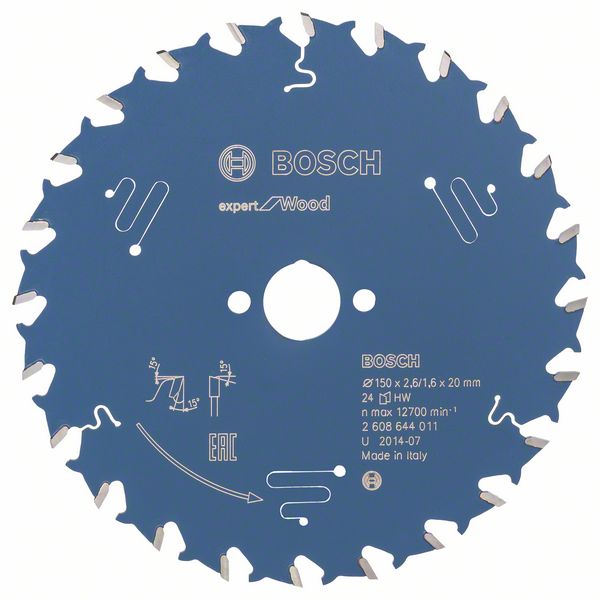 2608644011_bo_pro_u_f_1_1013457.jpg Panza de ferastrau circular Expert for Wood 150 x 20 x 2,6 mm, 24 - imagine 1