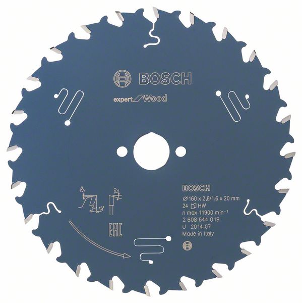 2608644019_bo_pro_u_f_1_1013091.jpg Panza de ferastrau circular Expert for Wood 160 x 20 x 2,6 mm, 24 - imagine 1