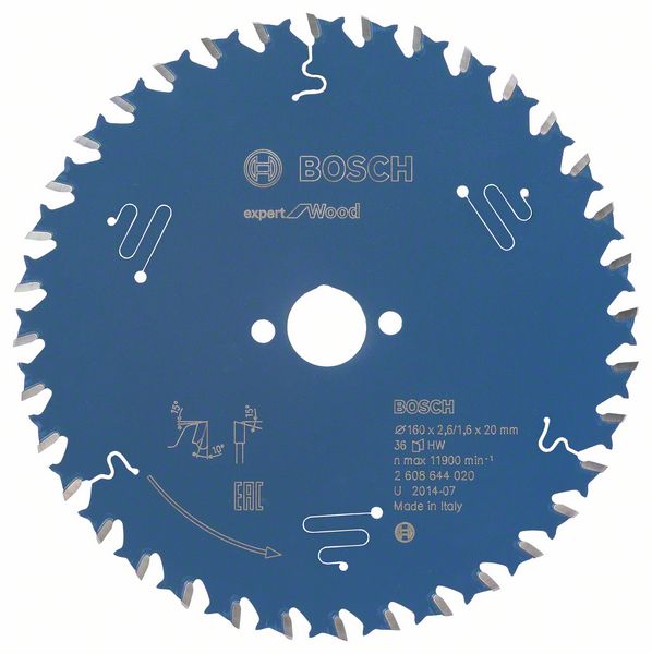 2608644020_bo_pro_u_f_1_992616.jpg Panza de ferastrau circular Expert for Wood 160 x 20 x 2,6 mm, 36 - imagine 1
