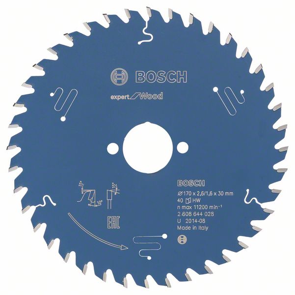 2608644028_bo_pro_u_f_1_1013115.jpg Panza de ferastrau circular Expert for Wood 170 x 30 x 2,6 mm, 40 - imagine 1
