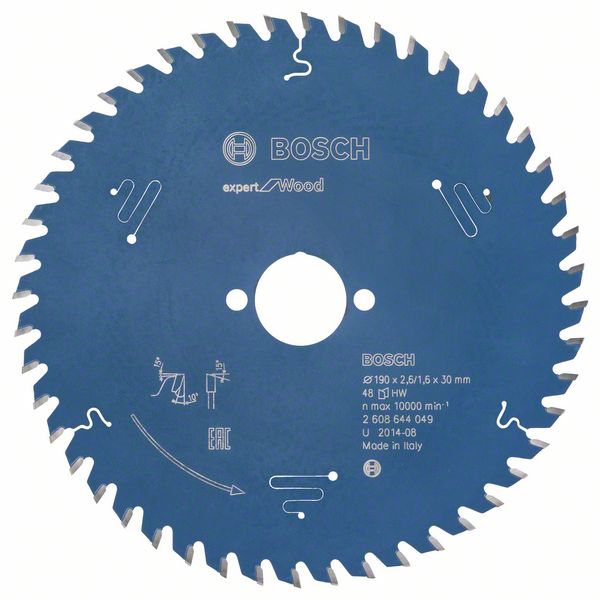 2608644049_bo_pro_u_f_1_992694.jpg Panza de ferastrau circular Expert for Wood 190 x 30 x 2,6 mm, 48 - imagine 1