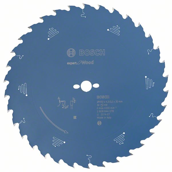 2608644078_bo_pro_u_f_1_1037985.jpg Panza de ferastrau circular Expert for Wood 450 x 30 x 4,5 mm, 34 - imagine 1