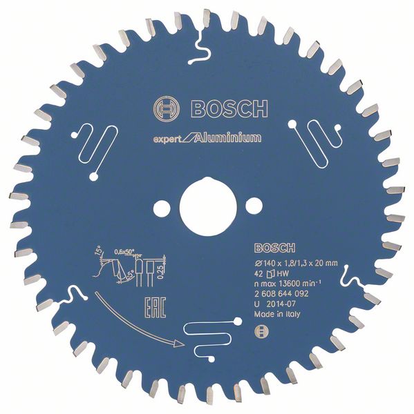 2608644092_bo_pro_u_f_1_1013313.jpg Panza de ferastrau circular Expert for Aluminium 140 x 20 x 1,8 mm, 42 - imagine 1