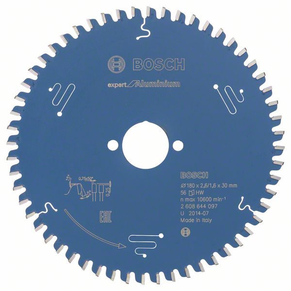 2608644097_bo_pro_u_f_1_1013331.jpg Panza de ferastrau circular Expert for Aluminium 180 x 30 x 2,6 mm, 56 - imagine 1