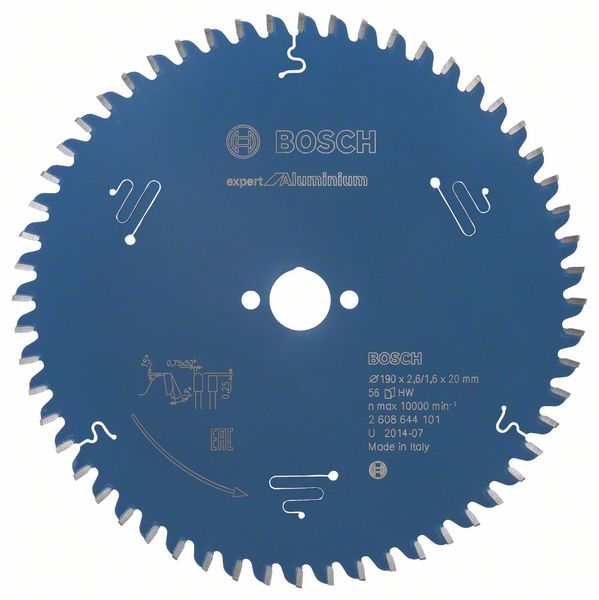 2608644101_bo_pro_u_f_1_992772.jpg Panza de ferastrau circular Expert for Aluminium 190 x 20 x 2,6 mm, 56 - imagine 1