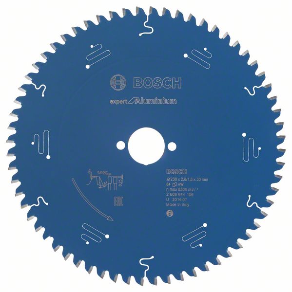 2608644106_bo_pro_u_f_1_992790.jpg Panza de ferastrau circular Expert for Aluminium 230 x 30 x 2,8 mm, 64 - imagine 1