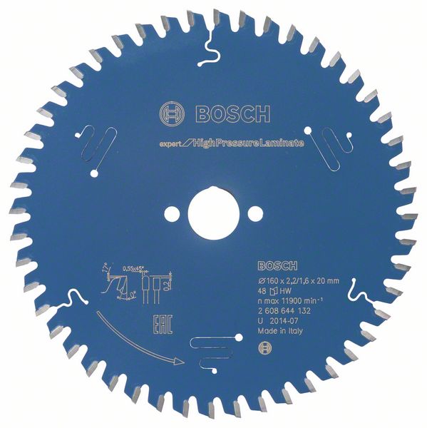 Panza de ferastrau circular Expert for High Pressure Laminate 160 mm x 20 mm x 2,2 mm 48T Panza de ferastrau circular Expert for High Pressure Laminate 160 mm x 20 mm x 2,2 mm 48T